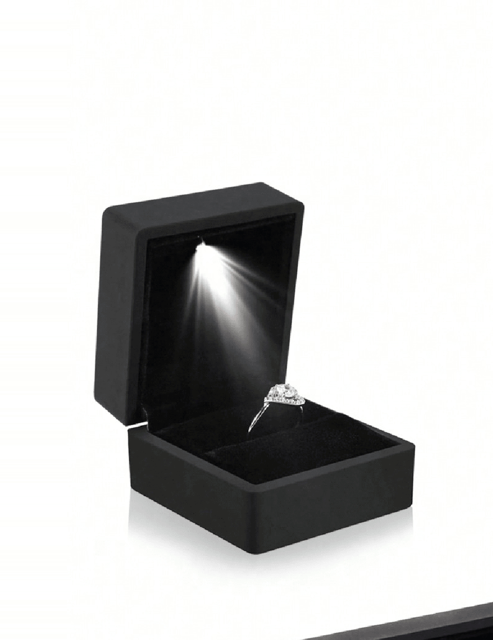 Cutie cu led pentru inel SHEIN, negru
