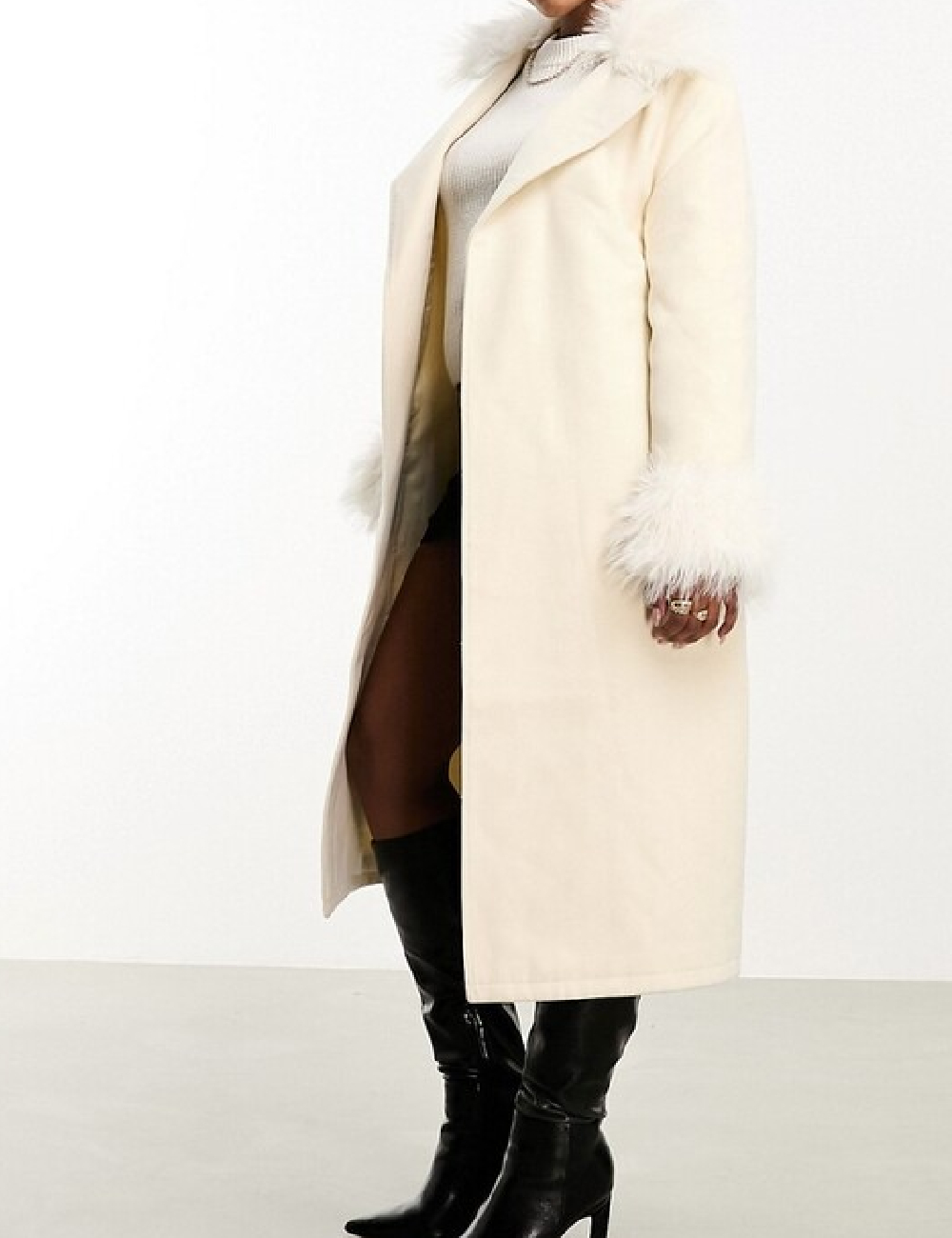 Palton Threadbare, crem