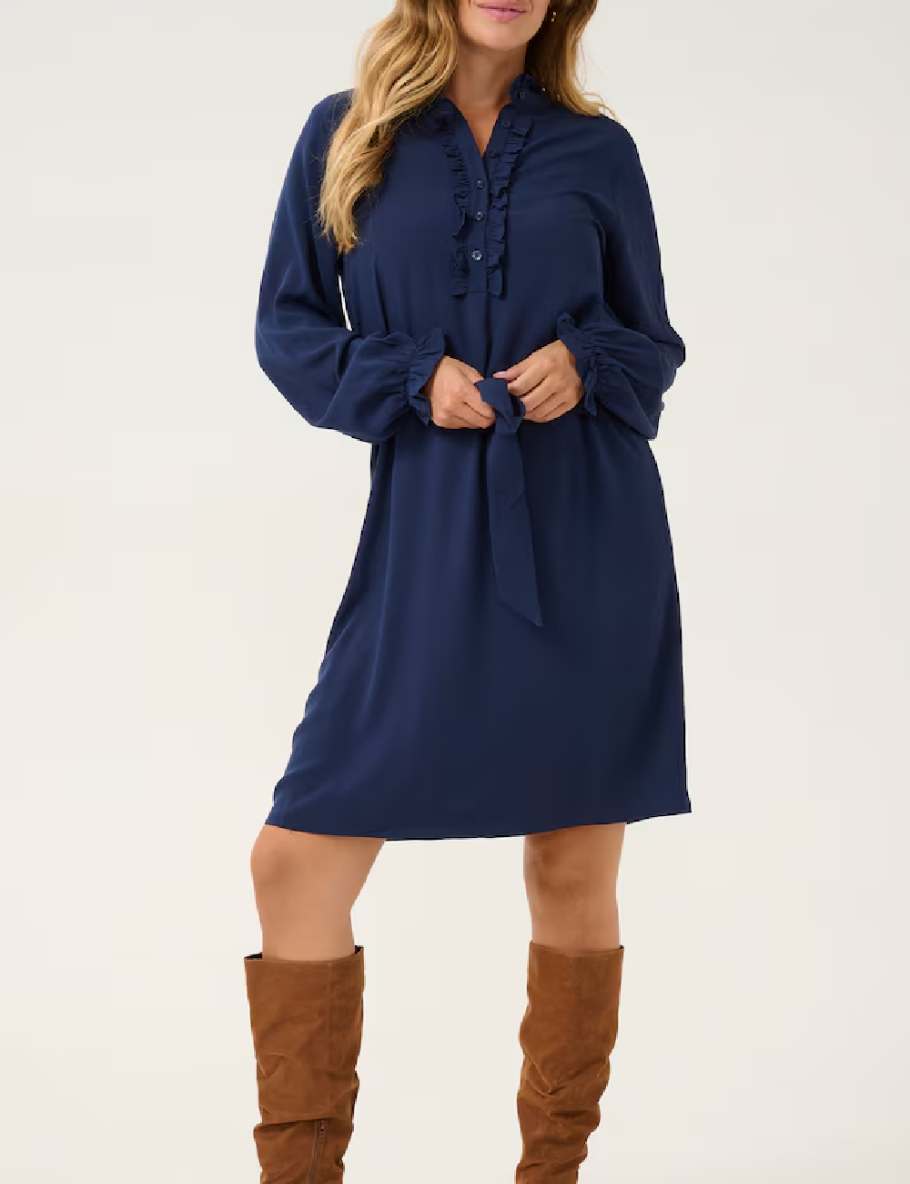 Rochie scurta Cream, bleumarin