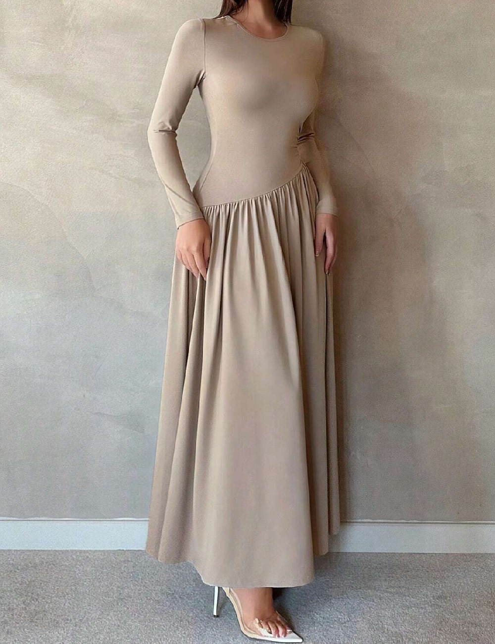 Rochie lunga SHEIN, bej