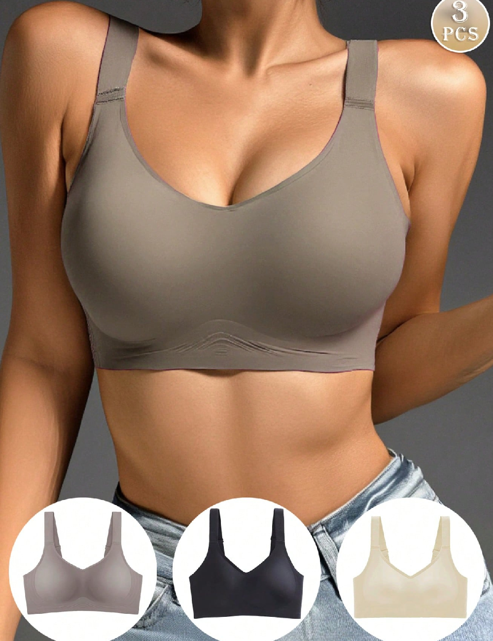 Set sutiene 3 bucati SHEIN, mix culori