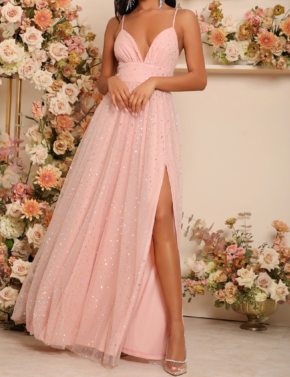 Rochie lunga SHEIN, roz