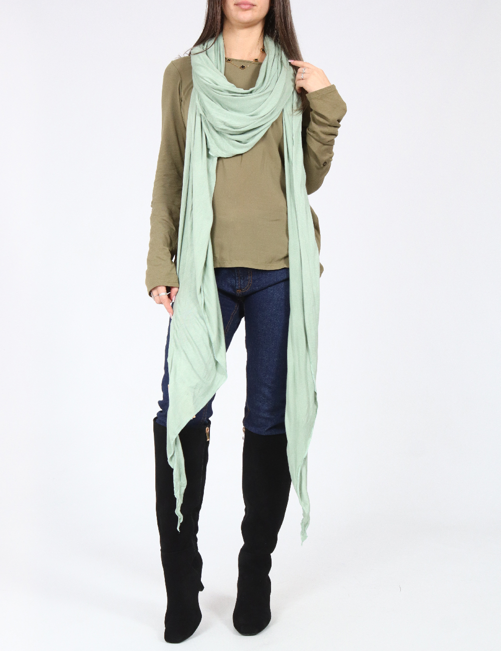 Esarfa Bershka, verde