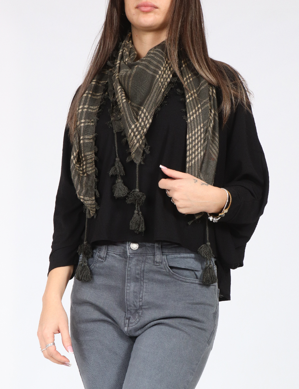 Esarfa Bershka, verde