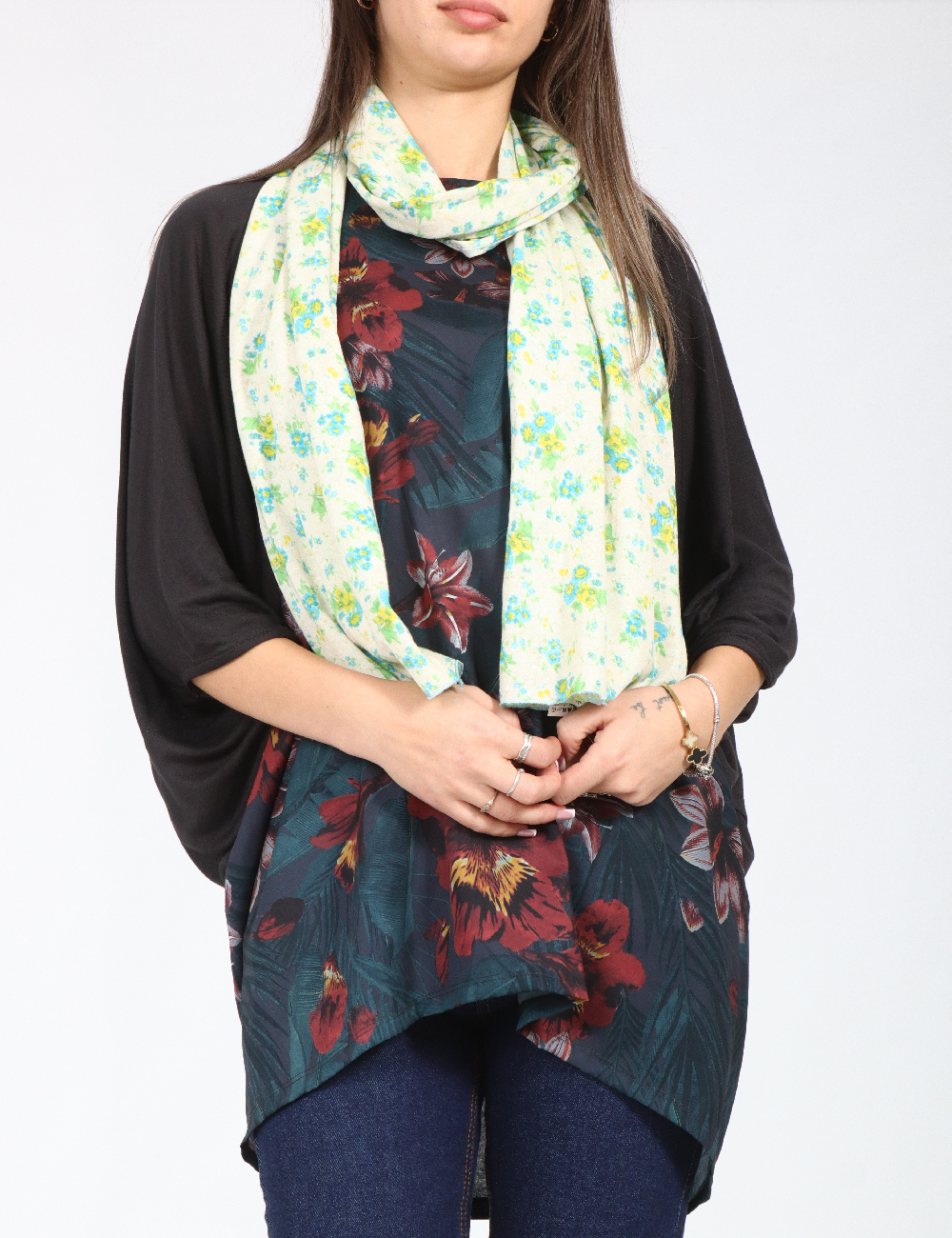 Esarfa Bershka, floral print