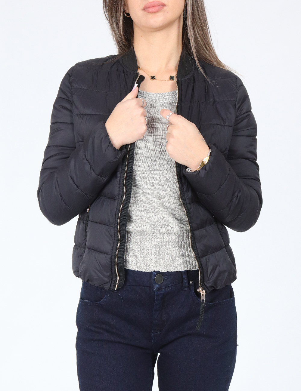 Geaca Bershka, bleumarin inchis