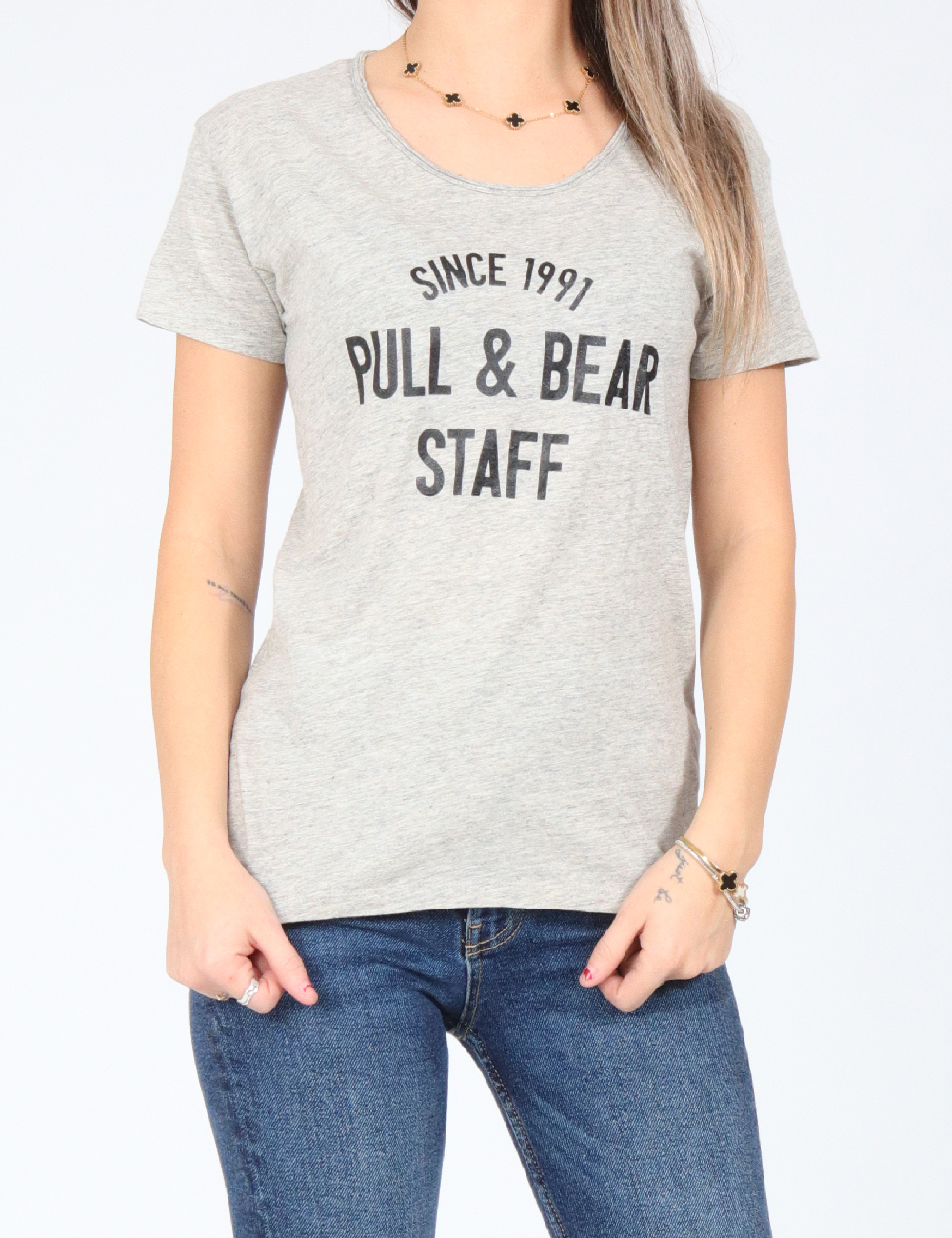 Tricou Pull&Bear, gri