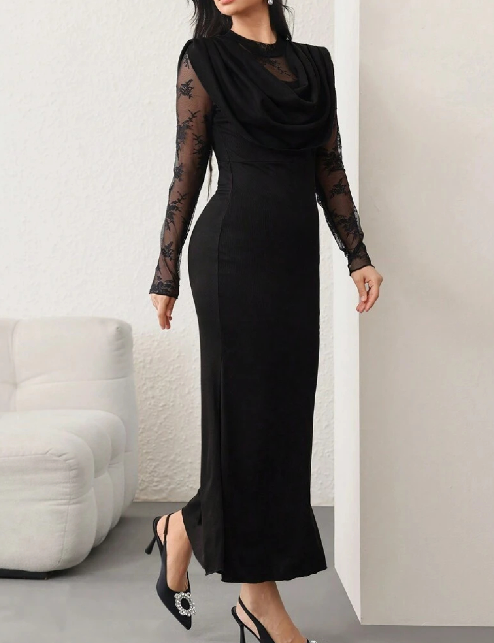 Rochie lunga SHEIN, negru
