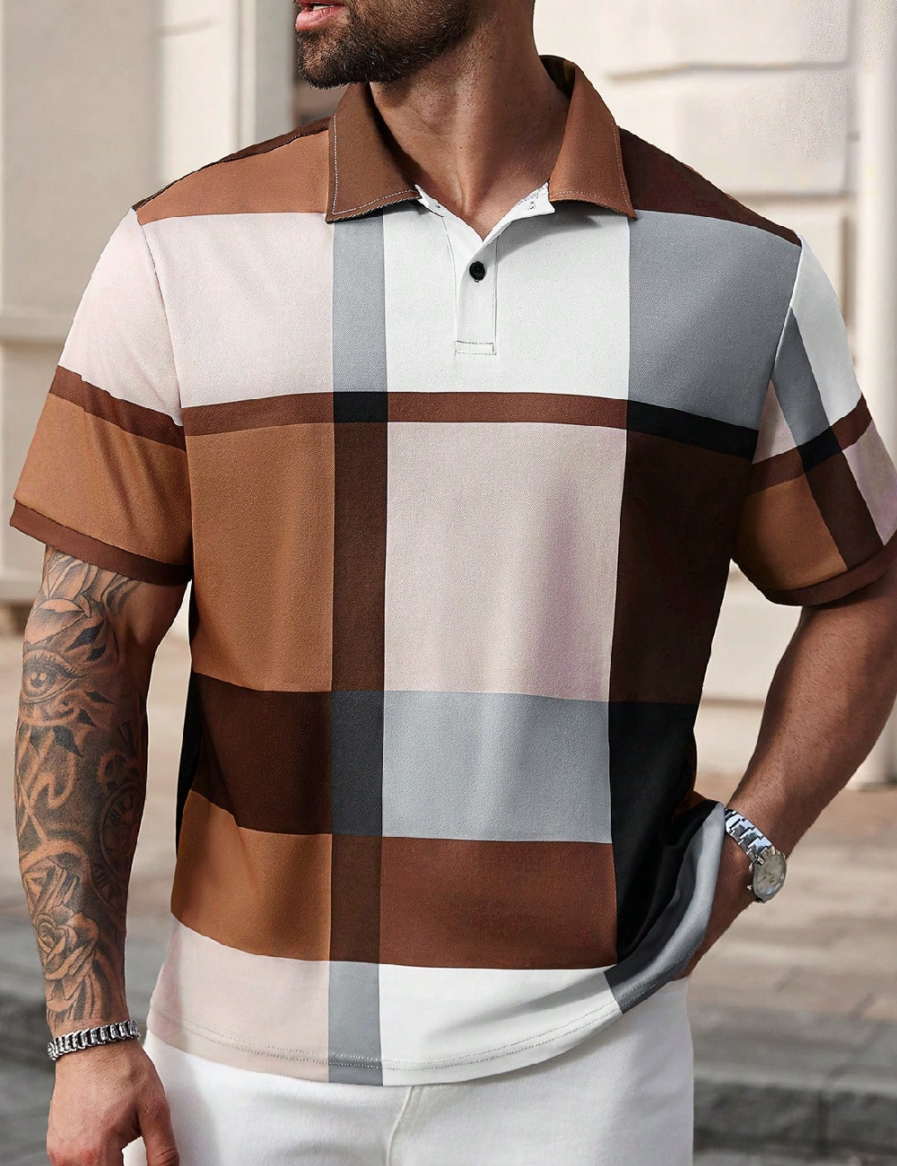 Tricou SHEIN Plus Size Men, mix culori