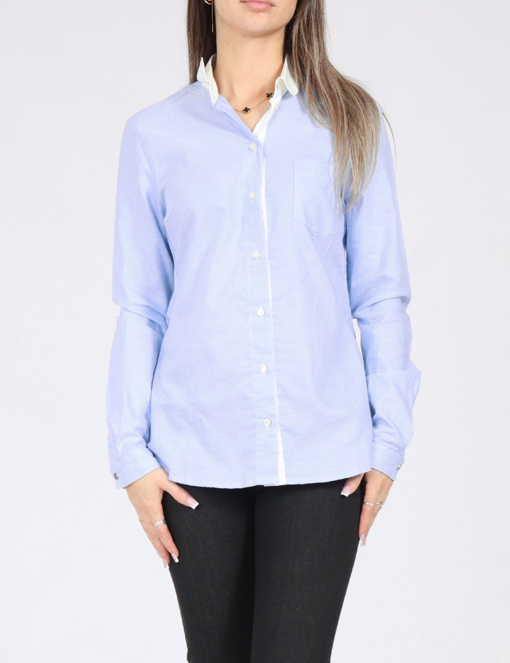 Camasa Bershka, albastru