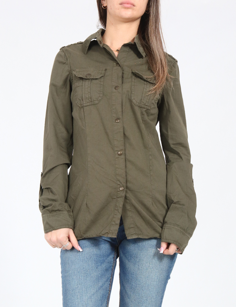 Camasa Bershka, verde