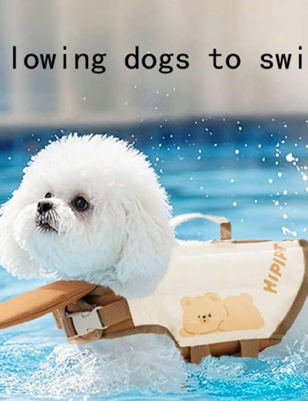 Vestă de salvare pentru animale de companie SHEIN, crem