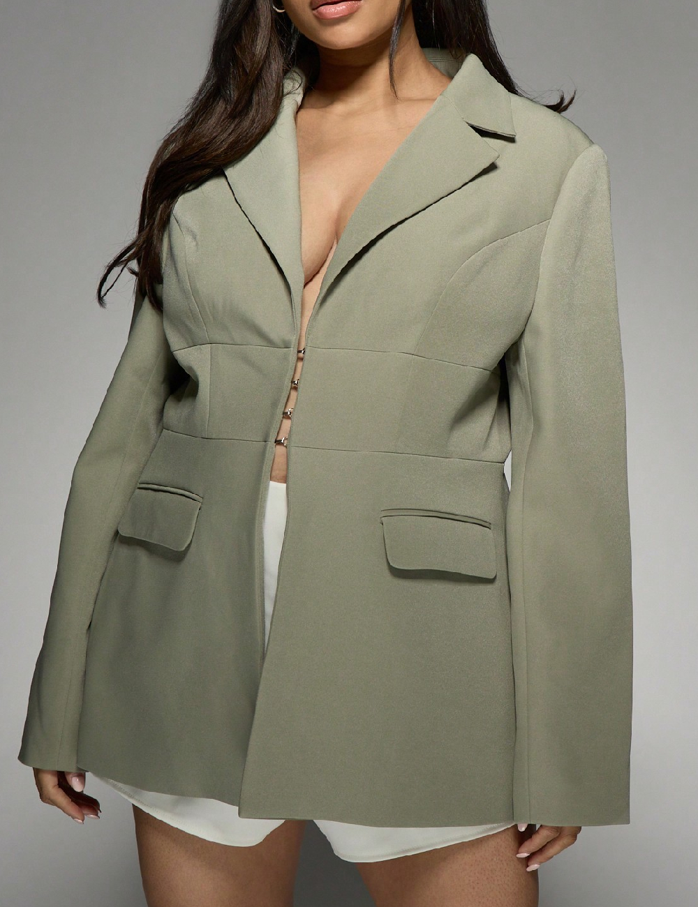 Sacou MISSGUIDED Plus Size, verde