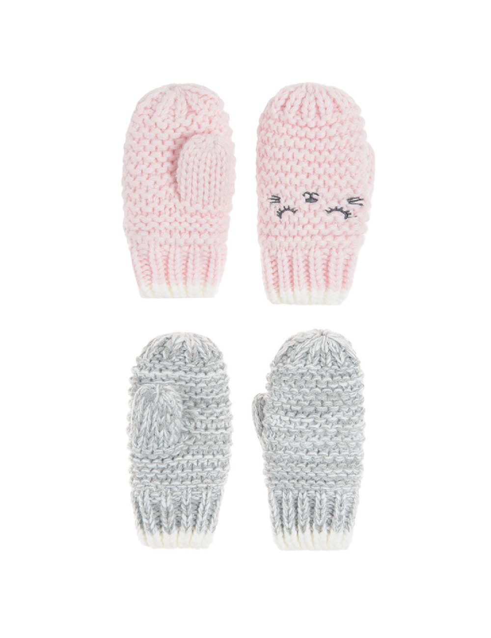 Set manusi 2 perechi Cool Club, roz/gri