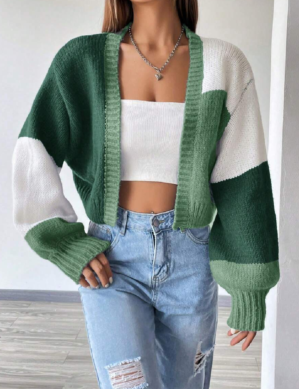 Cardigan SHEIN, verde
