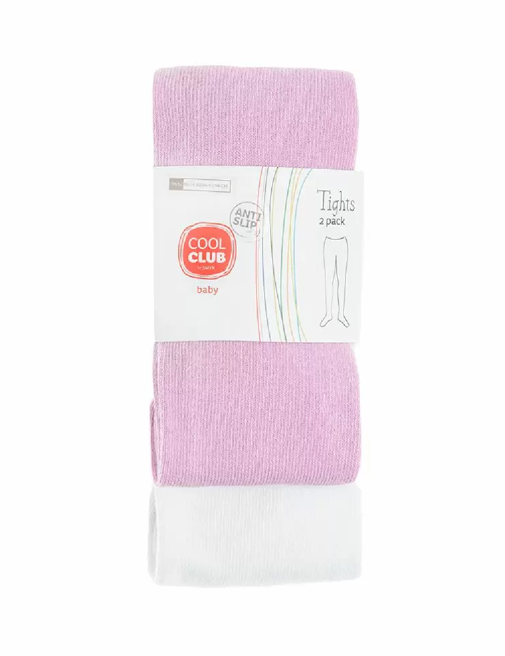 Set ciorapi 2 perechi Cool Club, mov/alb