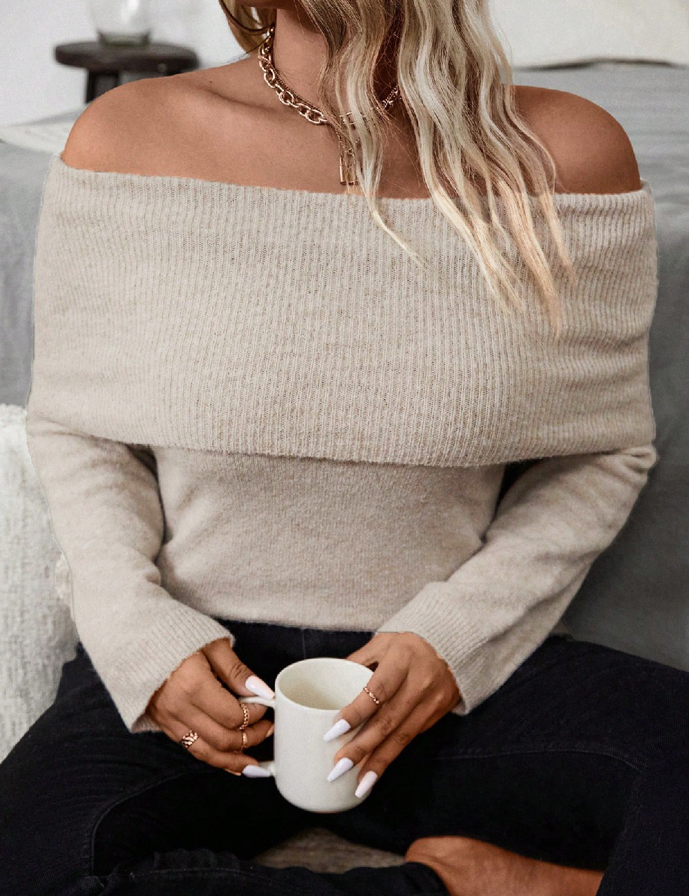 Bluza SHEIN CURVE, crem