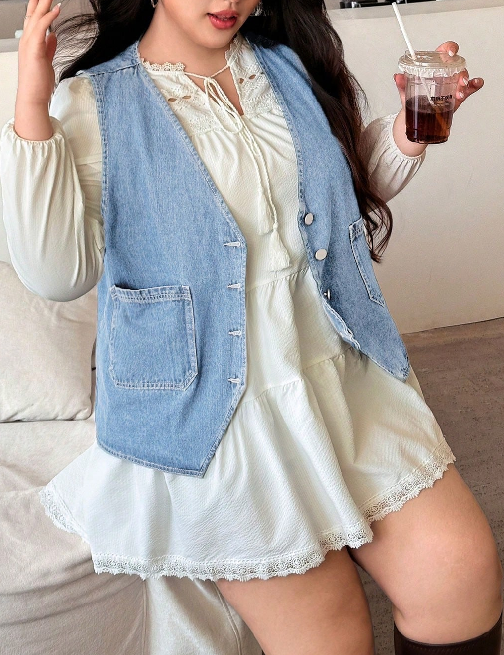 Vesta SHEIN CURVE, albastru