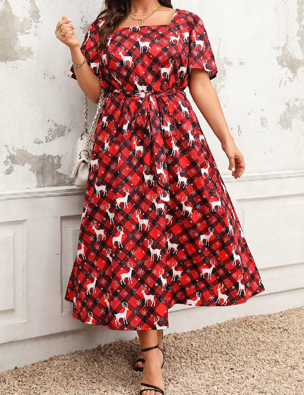 Rochie lunga SHEIN CURVE, rosu