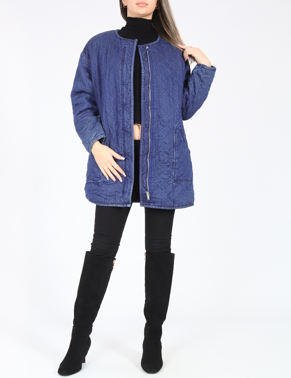 Jacheta Pull&Bear, albastru