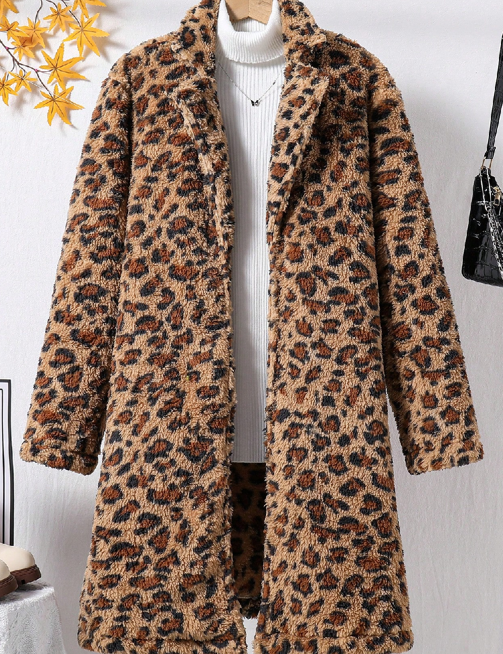 Palton Shein Kids, animal print
