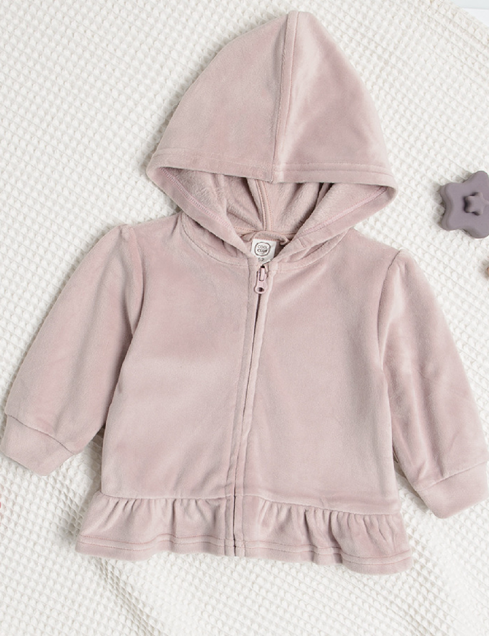 Hanorac Cool Club, roz pudra