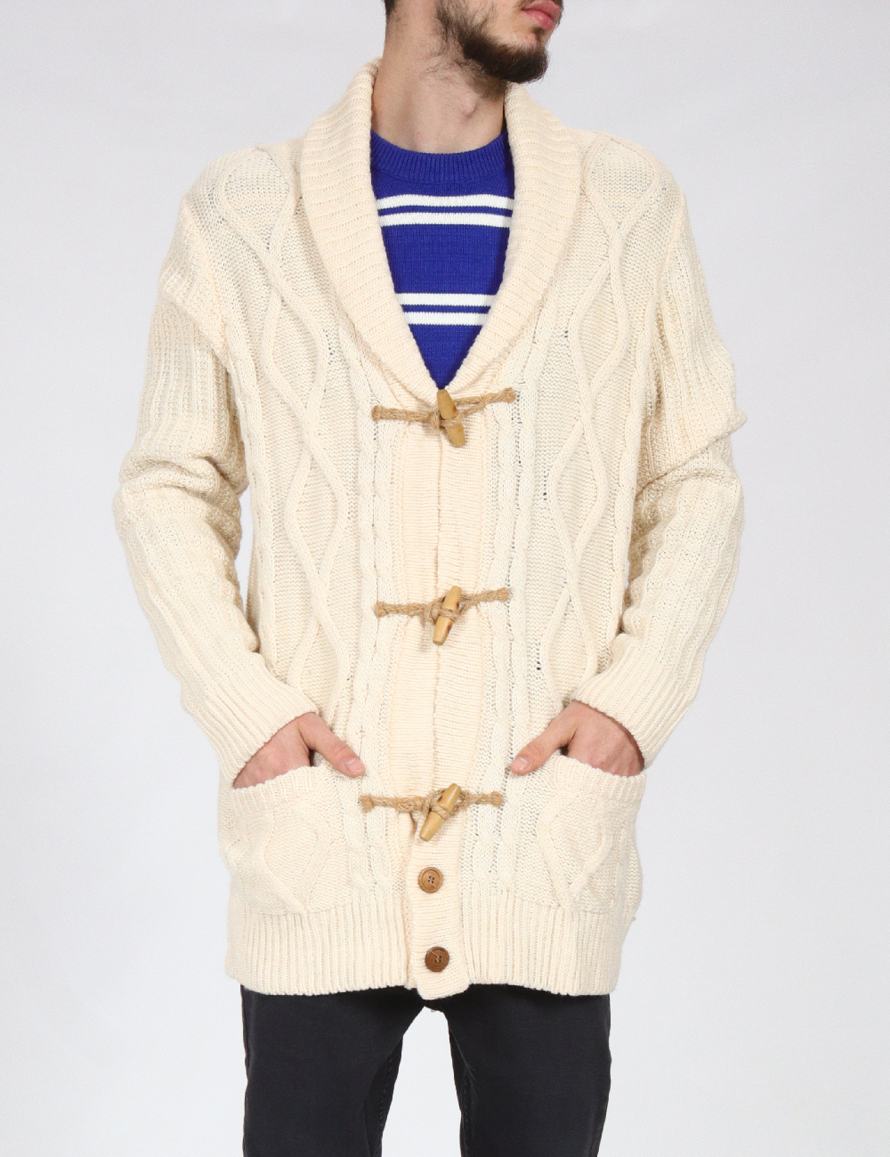 Cardigan Pull&Bear, crem