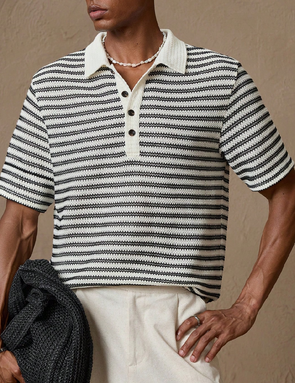 Tricou SHEIN, alb/negru