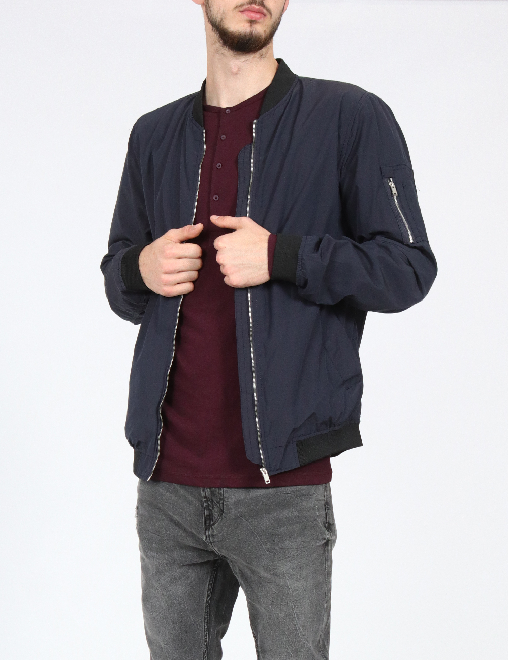 Jacheta Pull&Bear, bleumarin