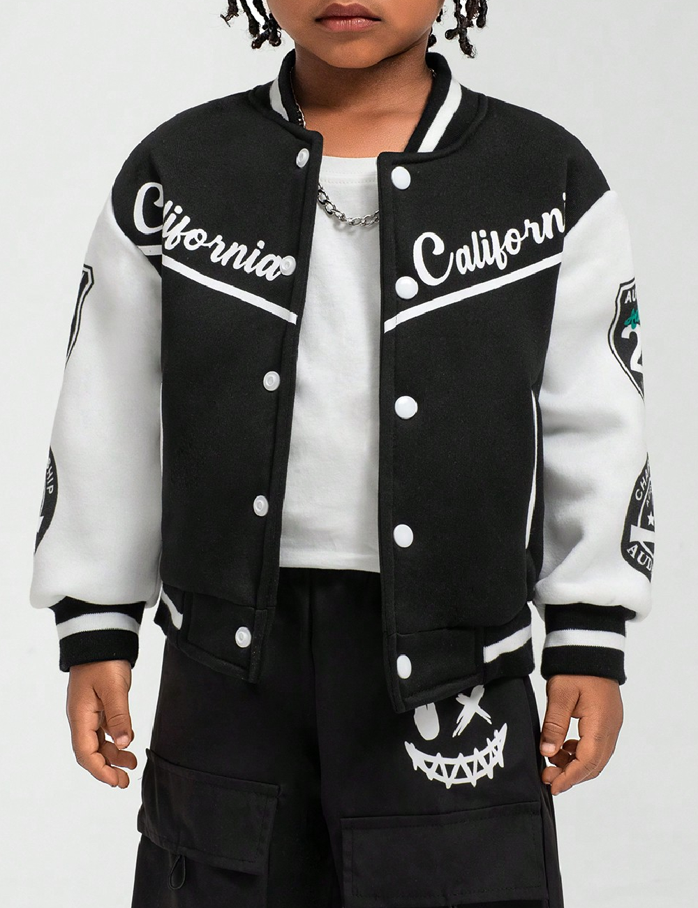 Jacheta Shein Kids, negru/alb