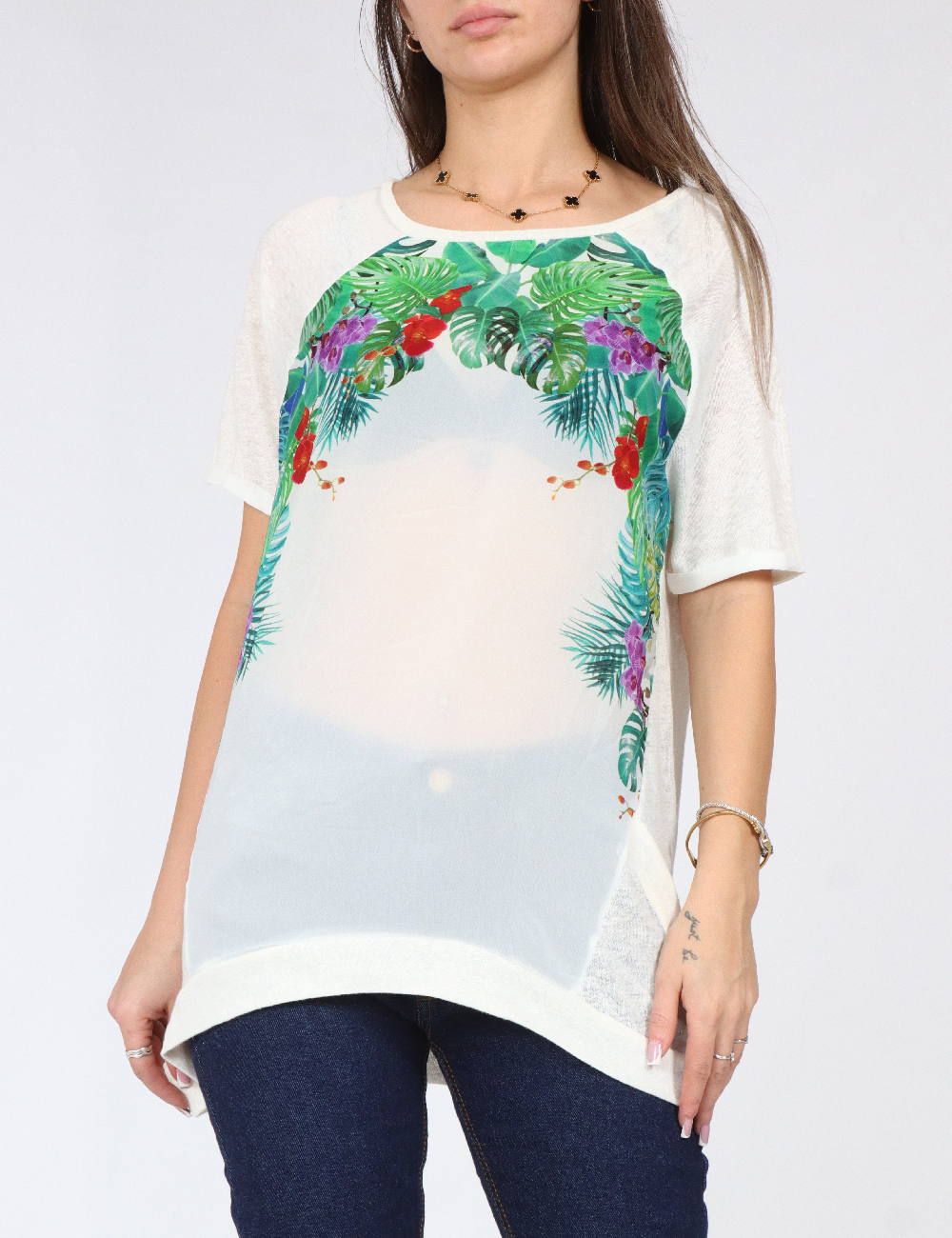 Bluza Pull&Bear, alb