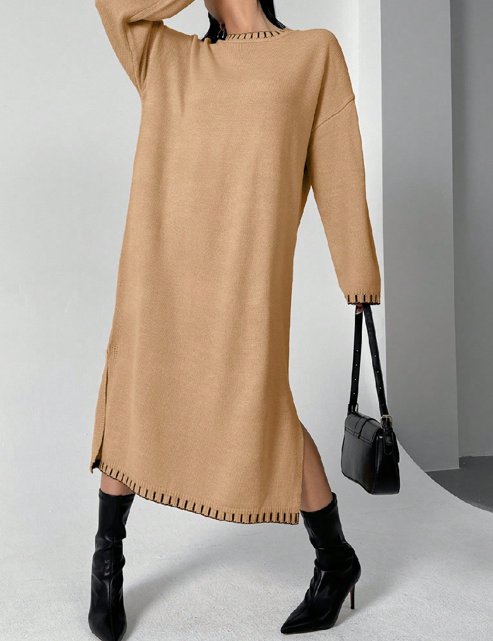 Rochie medie SHEIN, maro