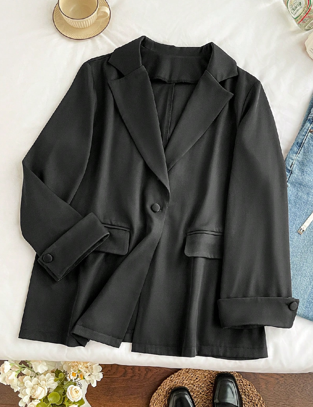 Sacou SHEIN CURVE, negru