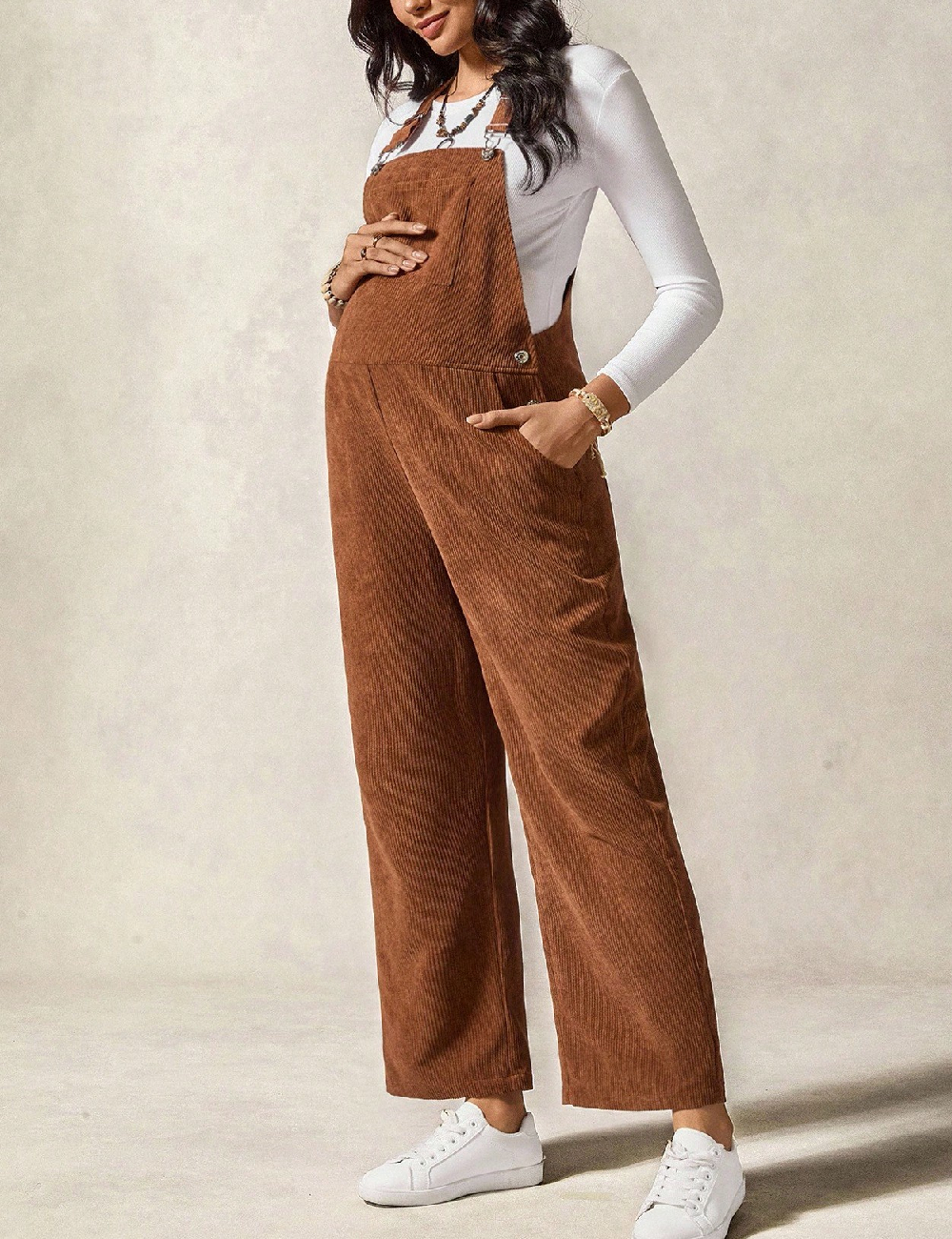 Salopeta SHEIN Maternity, maro