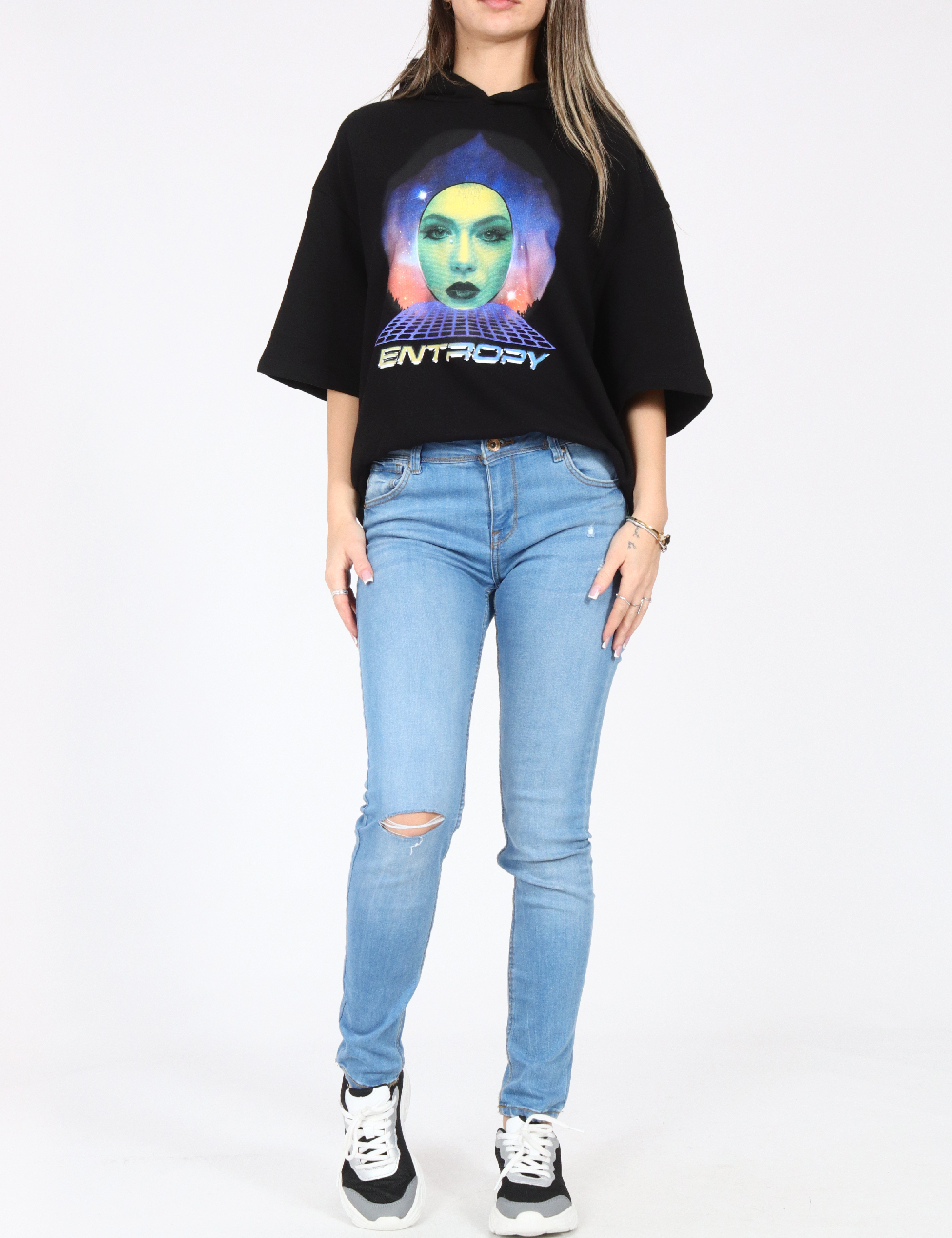 Blugi Bershka, albastru