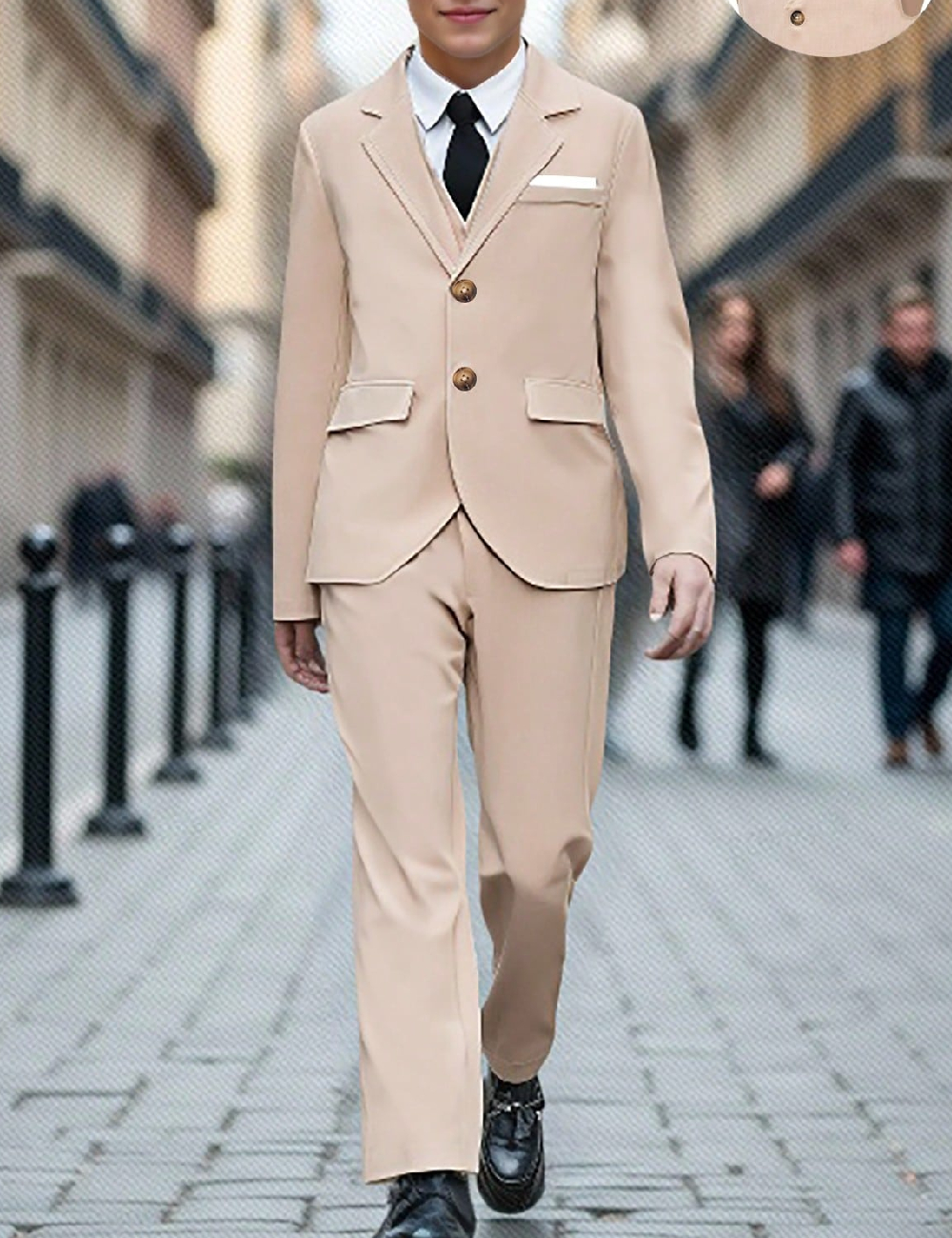 Costum Shein Kids, crem