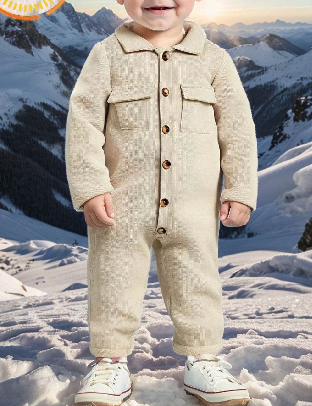 Salopeta Shein Kids, bej