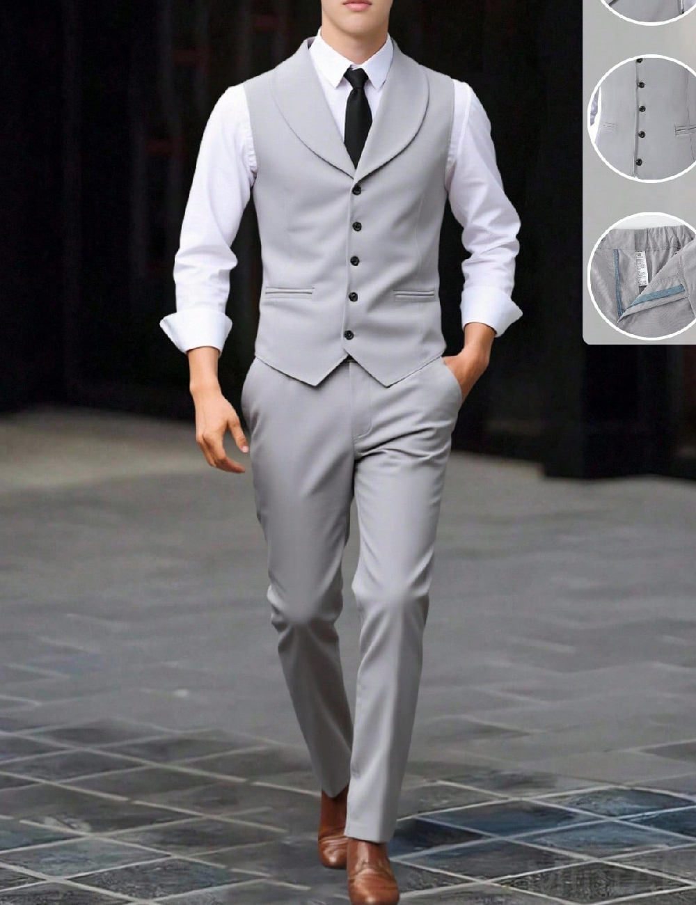 Costum Shein Kids, gri