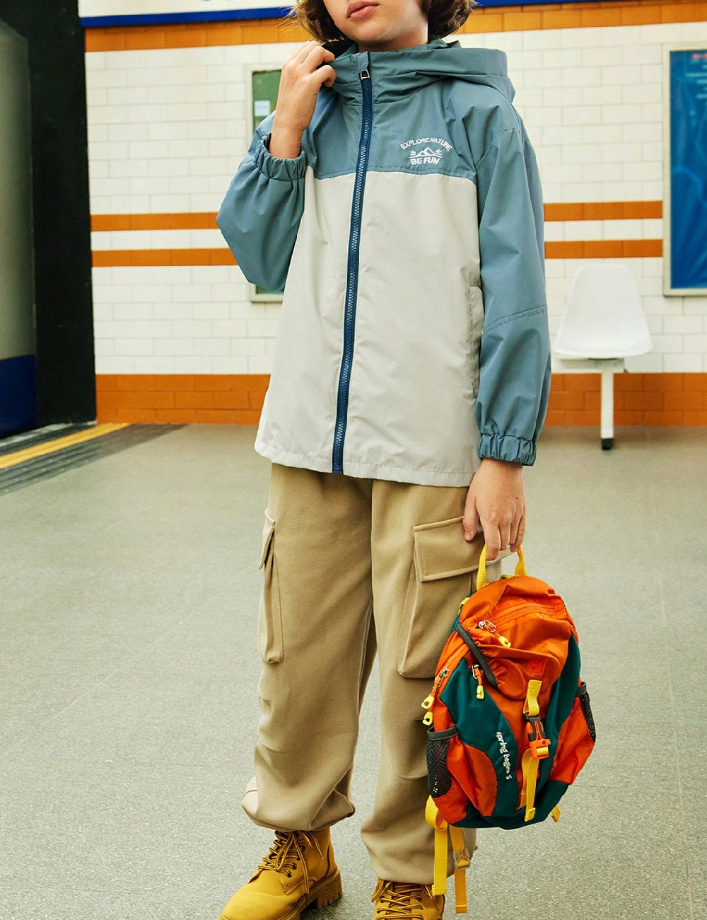 Jacheta Shein Kids, albastru