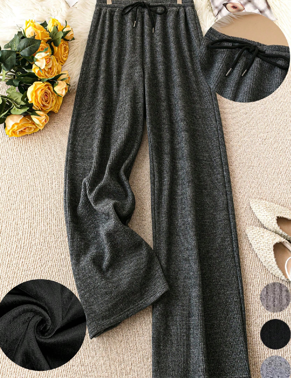 Pantaloni SHEIN CURVE, gri