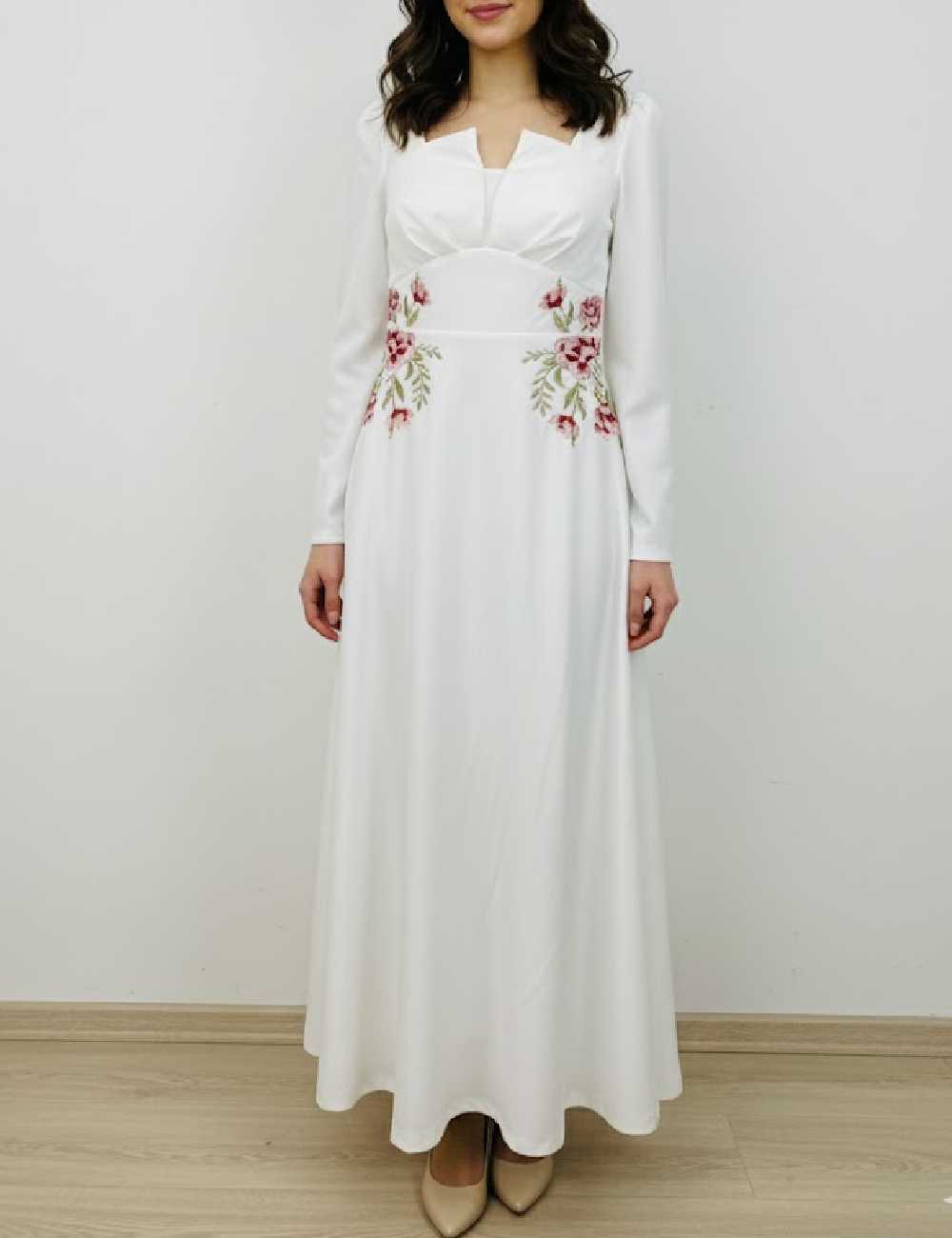 Rochie medie SHEIN, alb