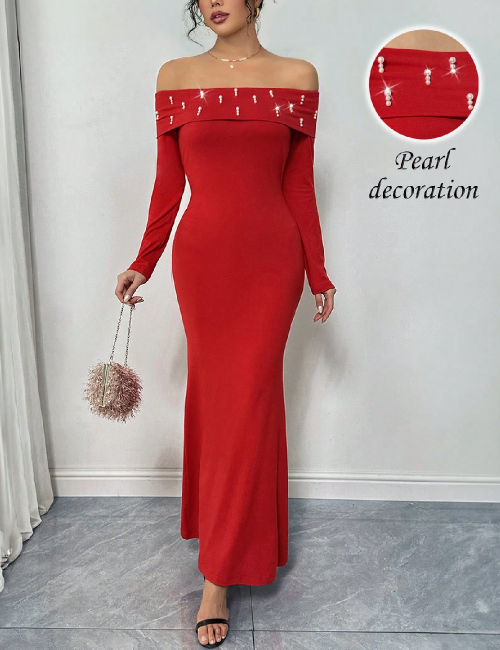 Rochie lunga SHEIN, rosu