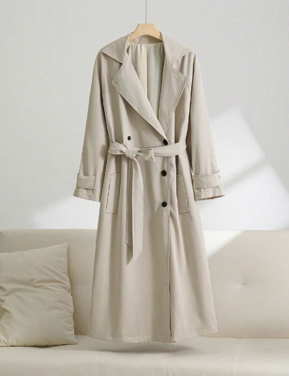 Trench SHEIN CURVE, bej