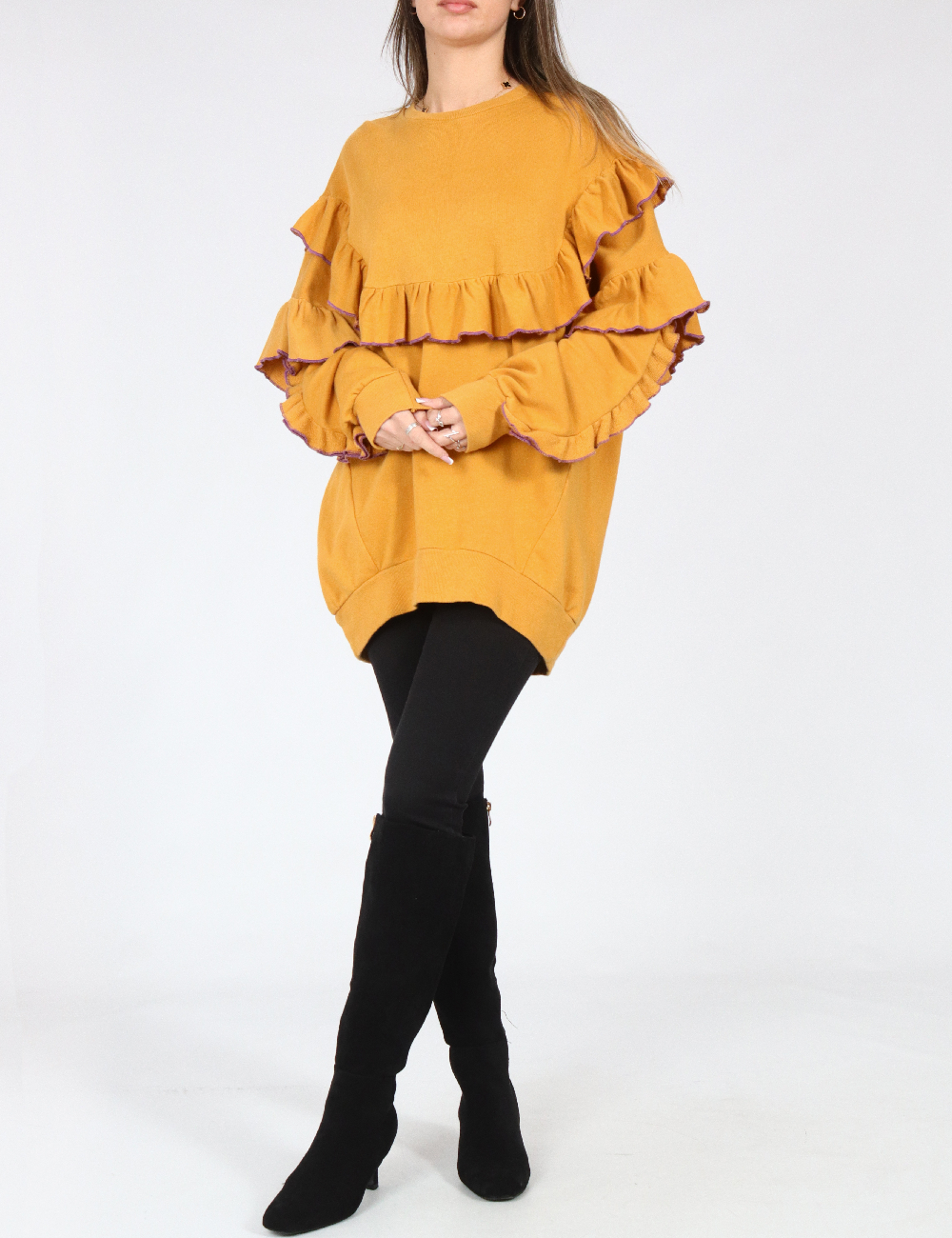 Bluza Oversize Bershka, galben