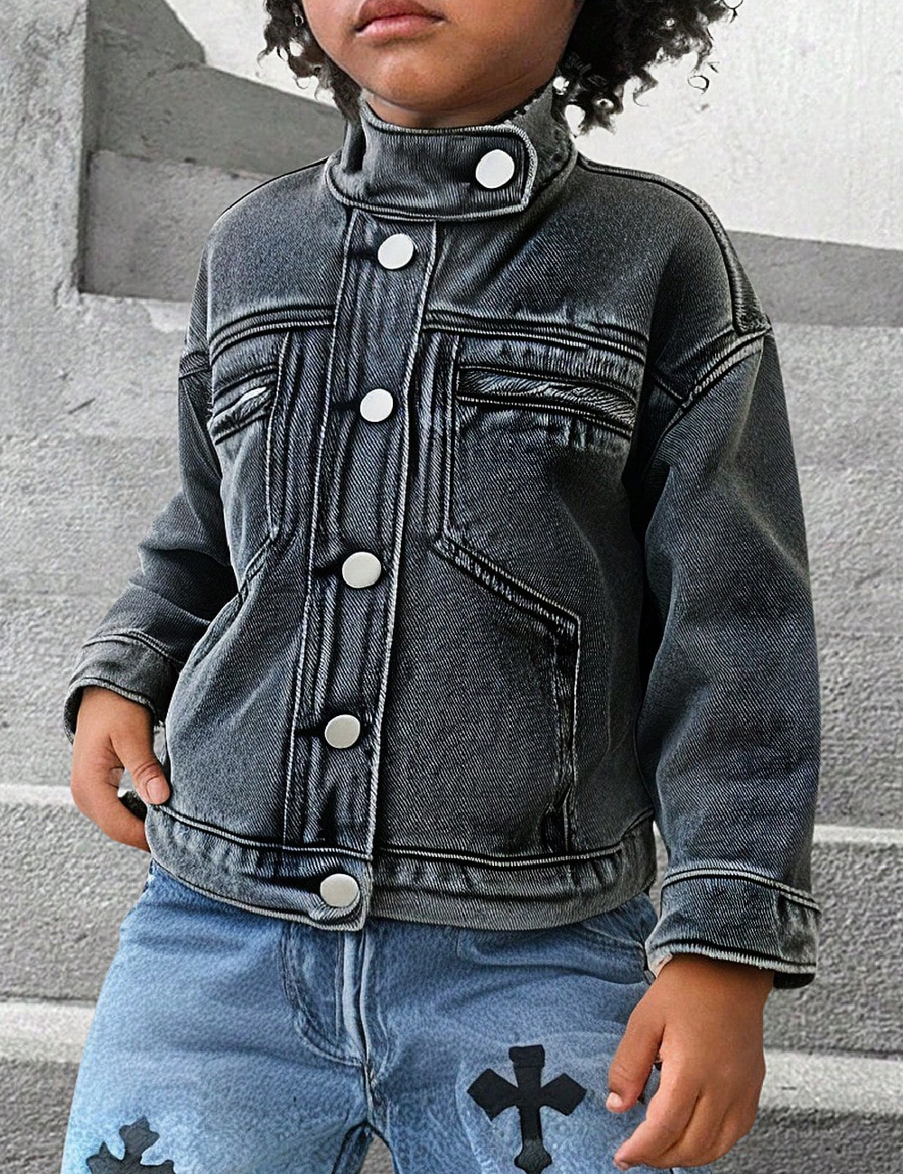 Jacheta Shein Kids, gri