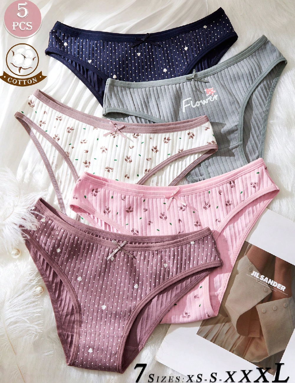 Set chiloti 5 perechi SHEIN, mix culori