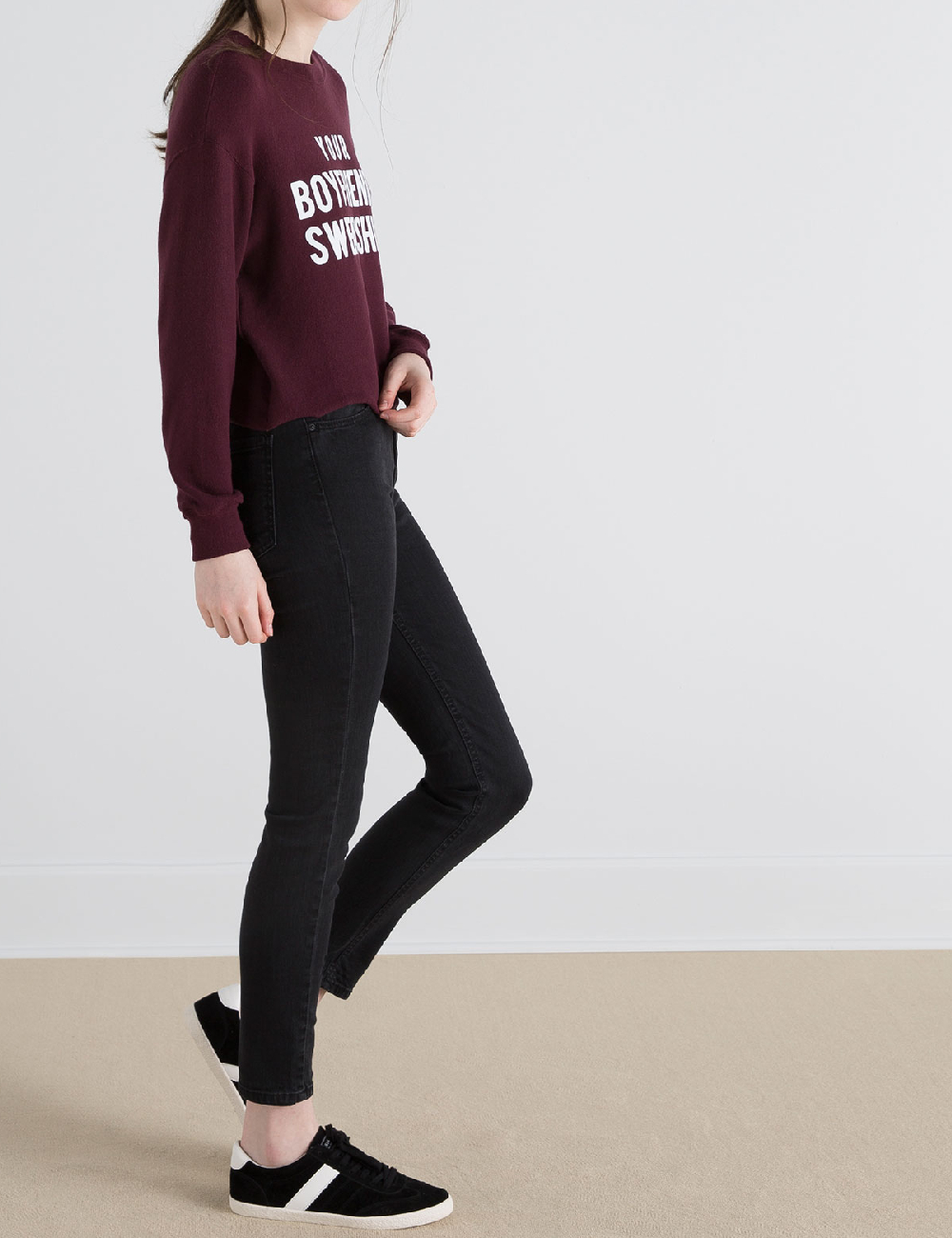 Bluza Pull&Bear, visiniu