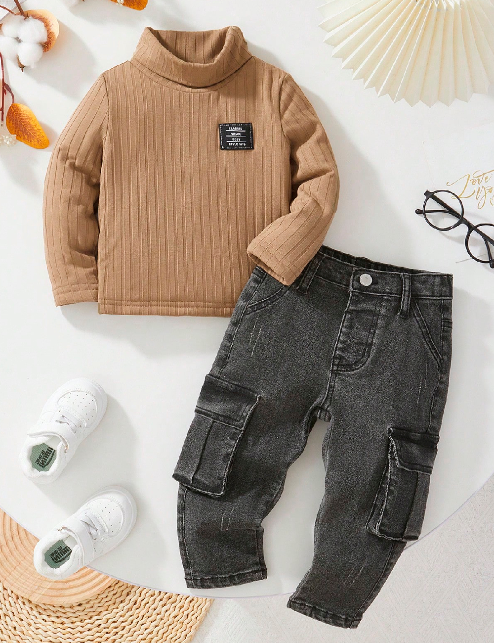 Compleu Shein Kids, gri/maro