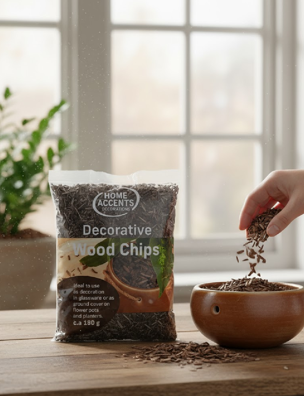 Aschii decorative din lemn Home Accents, negru