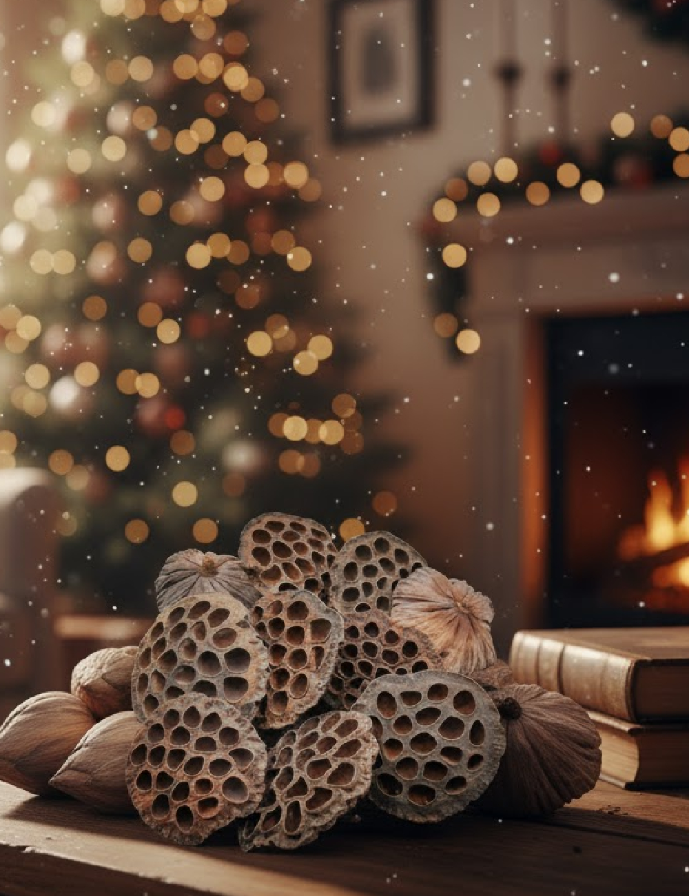 Materiale decorative naturale din lotus Home Accents, maro